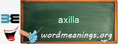 WordMeaning blackboard for axilla